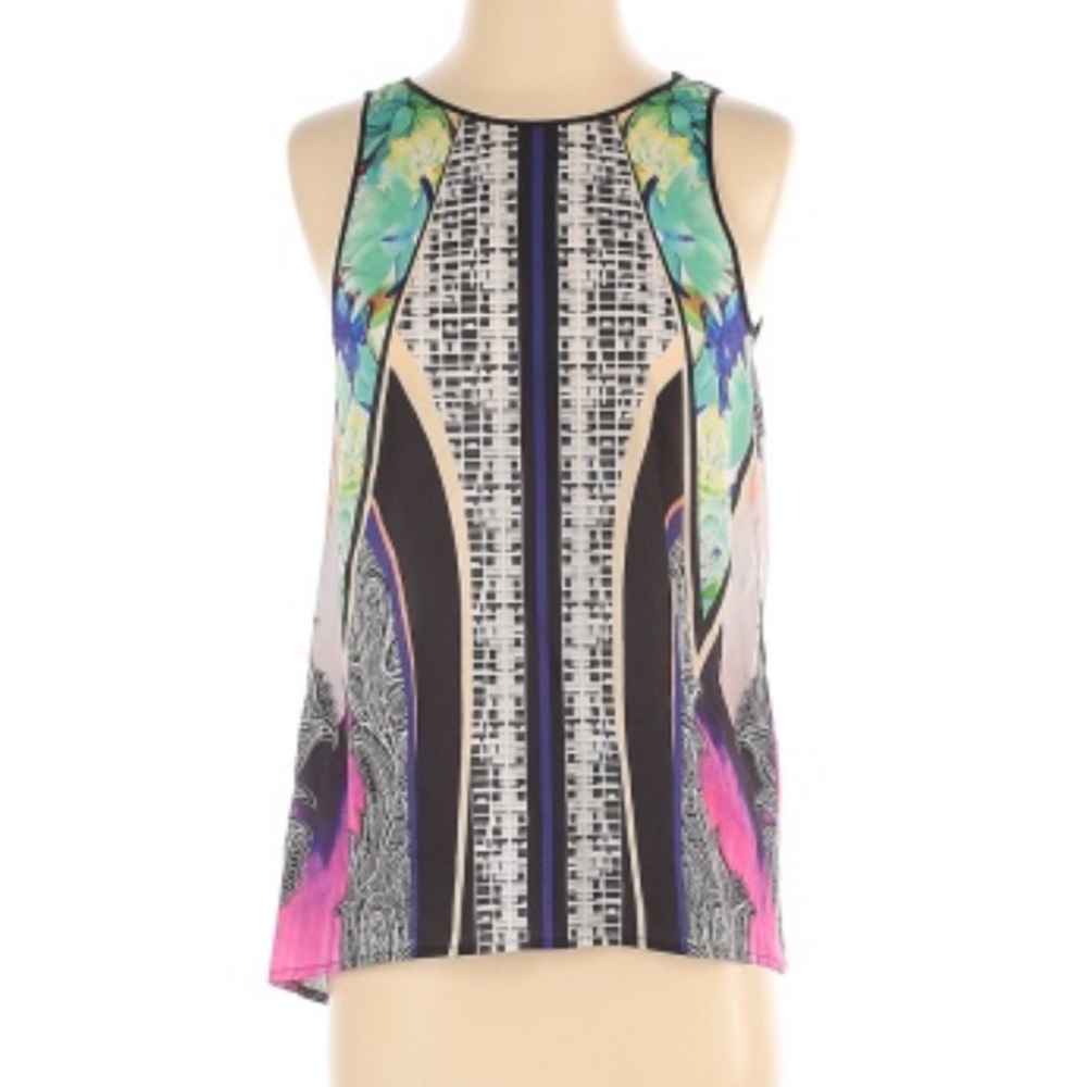 Clover Canyon XS top boho crew sleeveless black